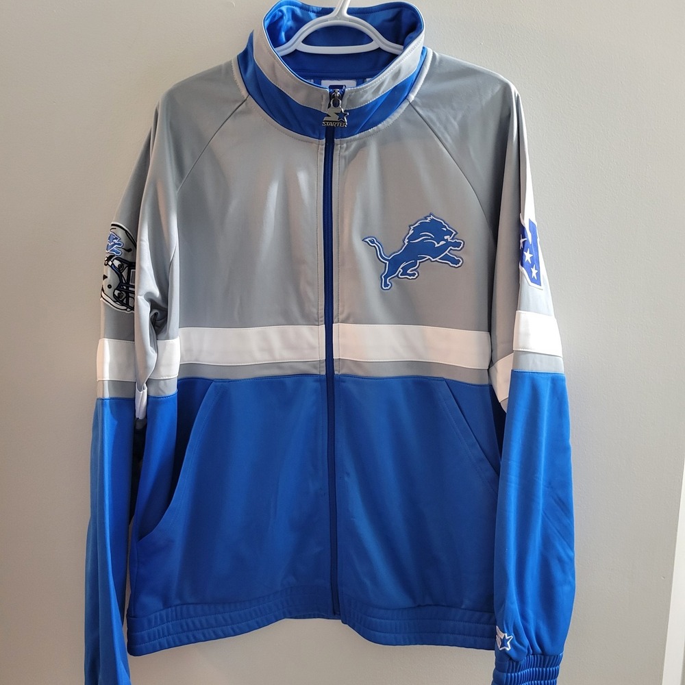 NWT Detroit Lions Starter Full Zip Track Jacket Men's Size Large NFL